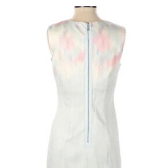 ELIE TAHARI SKY BLUE WATERCOLOR PASTEL GARDEN HOLLY SHEATH DRESS 👗 - Picture 6 of 6